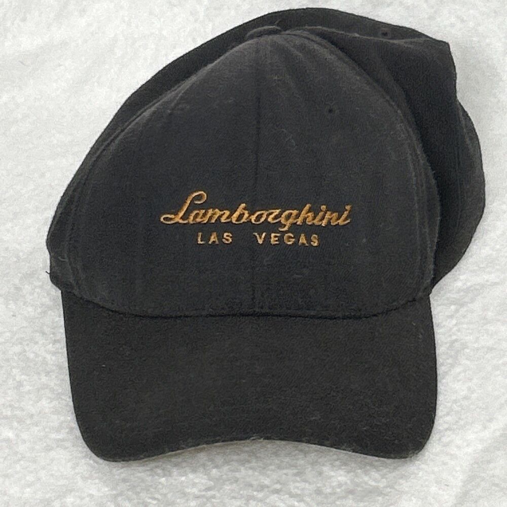 Lamborghini Las Vegas Cap Hat Flex Fit Yupoong Black S/M